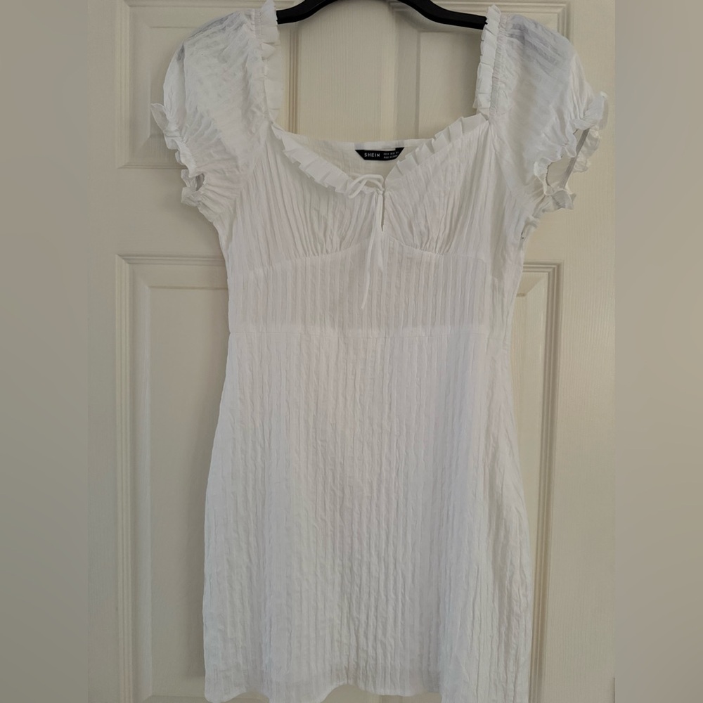 White Ruffled Dress